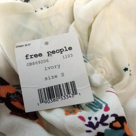 NWT Free People White/Ivory Surplice Wrap Top - Picture 7 of 7